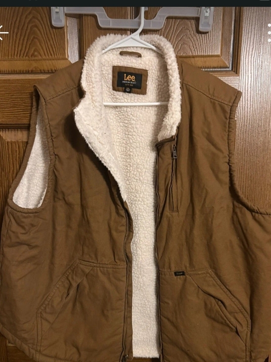 Lee Other - Lee Brown Canvas Sherpa-Lined Vest
